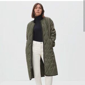 Everlane Renew Long Liner coat in Kalamata - Size S